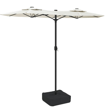 Vidaxx parasol double toit 316x240 cm blanc sable