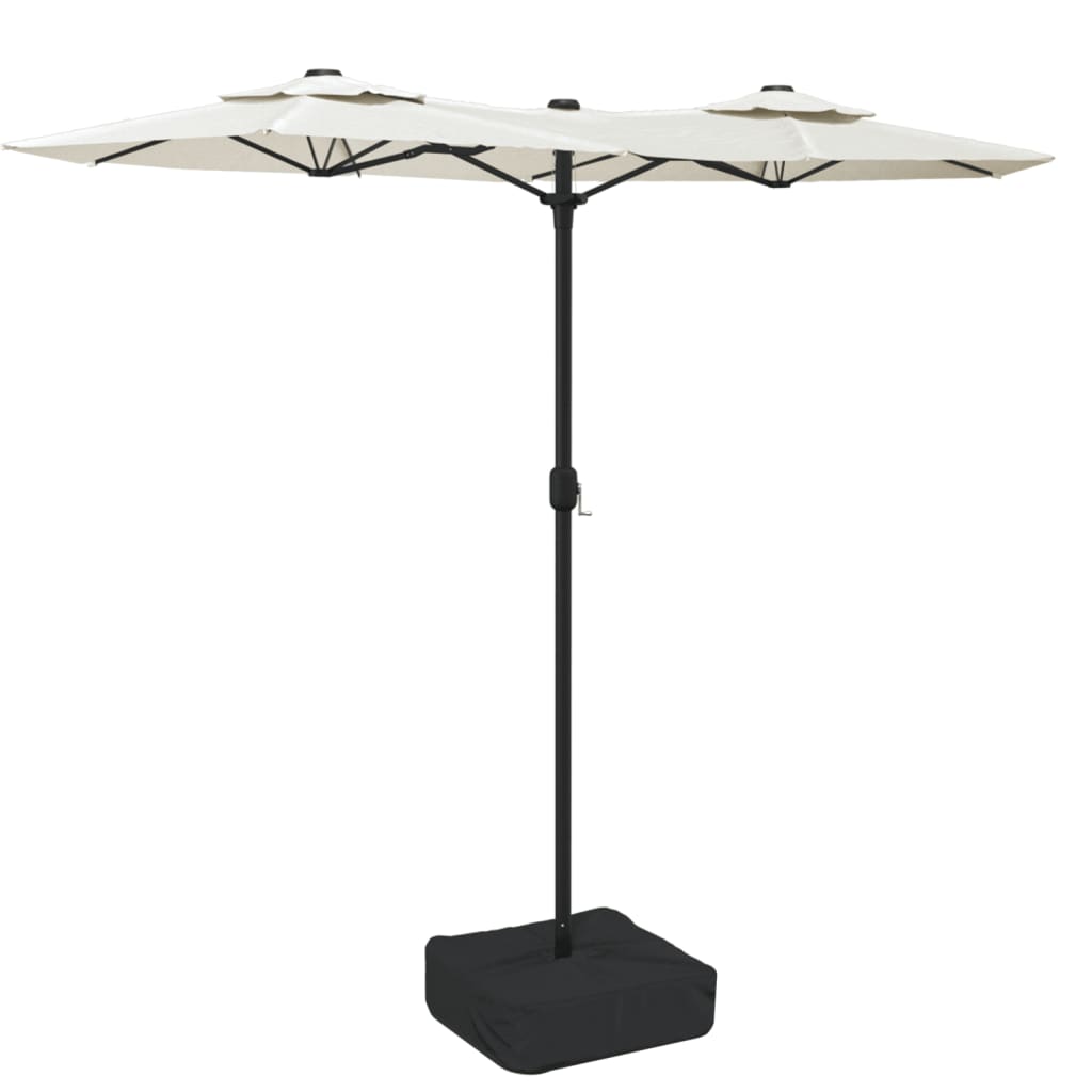 Vidaxl Parasol Techo doble 316x240 cm de arena blanca