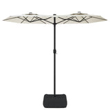 Vidaxx parasol double toit 316x240 cm blanc sable