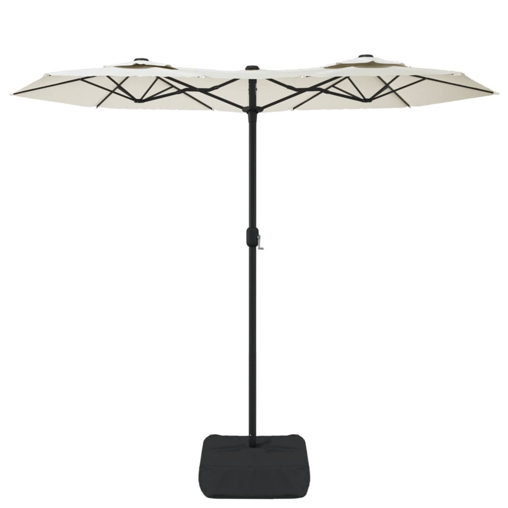 Vidaxl Parasol Techo doble 316x240 cm de arena blanca