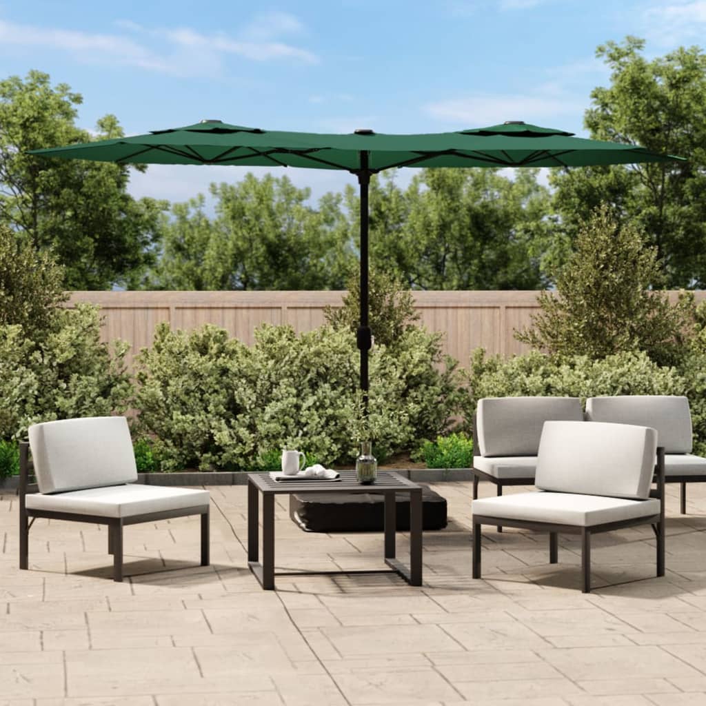 Vidaxx parasol double toit 316x145 cm vert