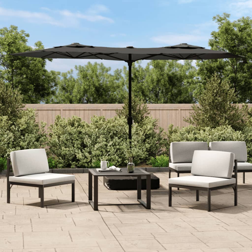 Vidaxx parasol double toit 316x240 cm anthracite