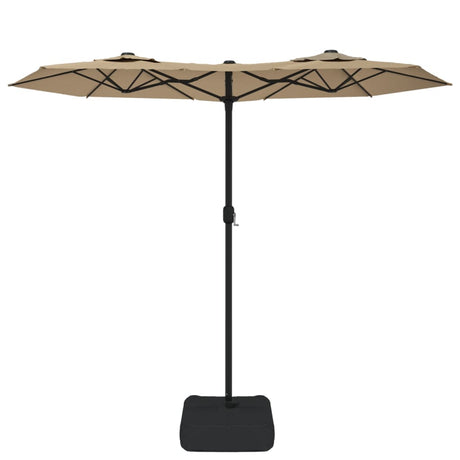Vidaxx parasol double toit 316x145 cm taupe
