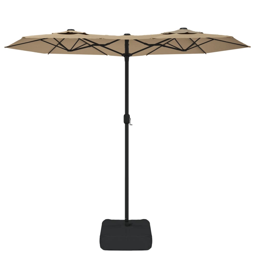 Vidaxx parasol double toit 316x240 cm taupe