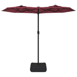 VidaXL Parasol double 316x240 cm rouge bordeaux