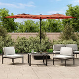VidaXL Parasol double 316x240 cm couleur terre cuite