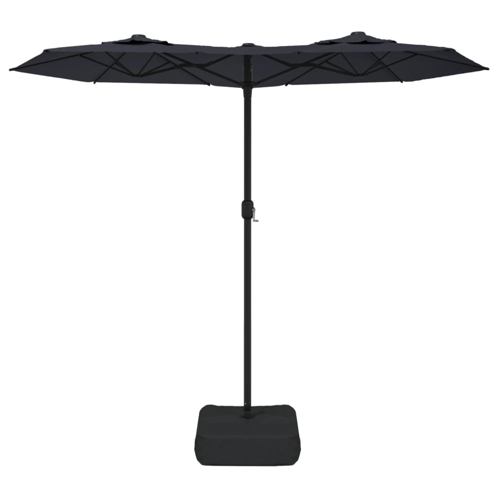 Vidaxl Parasol Techo doble 316x240 cm negro