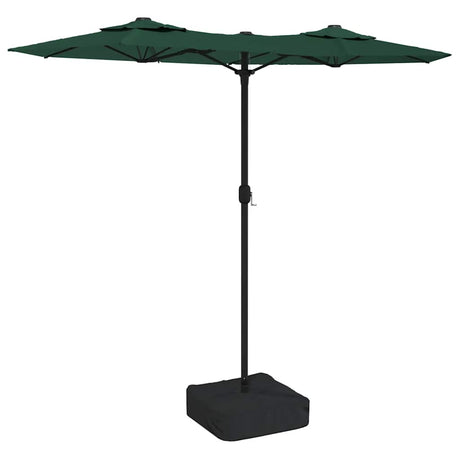 Vidaxx parasol double avec LED 316x240 cm vert
