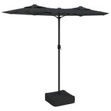 Vidaxx parasol double toit avec LED 316x240 cm anthracite