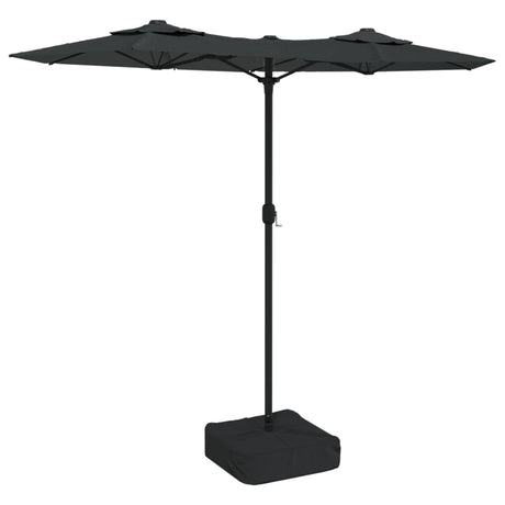 Vidaxx parasol double toit avec LED 316x240 cm anthracite