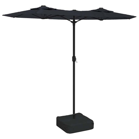 Vidaxx parasol double toit avec LED 316x240 cm noir