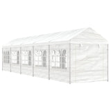 VidaXL Prieel met dak 11,15x2,28x2,69 m polyetheen wit