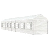 VidaXL Prieel met dak 17,84x2,28x2,69 m polyetheen wit