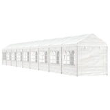 Vidaxl arbor with roof 20.07x2.28x2.69 m polyethylene white