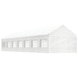 Vidaxl Arbor se střechou 15,61x4,08x3,22 M Polyethylen White