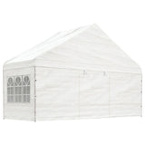 Vidaxl arbor med tak 4.46x5.88x3.75 m polyetylenhvit