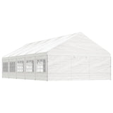 VidaXL Prieel met dak 11,15x5,88x3,75 m polyetheen wit