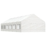 Vidaxl arbor med tak 13.38x5.88x3.75 m polyetylenhvit