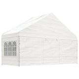 Vidaxl arbor se střechou 15,61x5,88x3,75 m polyethylenové bílé