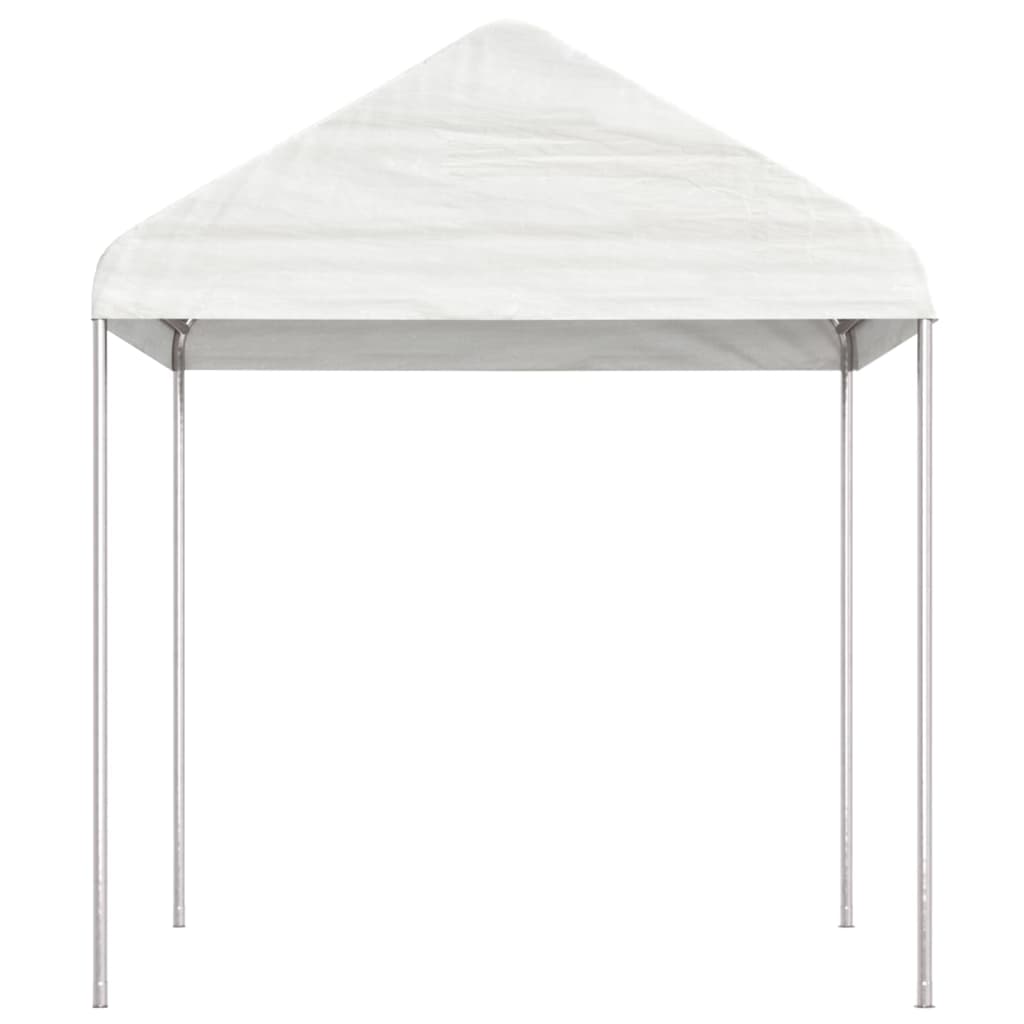 Vidaxl arbor with roof 4.46x2.28x2.69 m polyethylene white