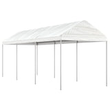 Arbor Vidaxl avec toit 6.69x2.28x2.69 m Blanc en polyéthylène