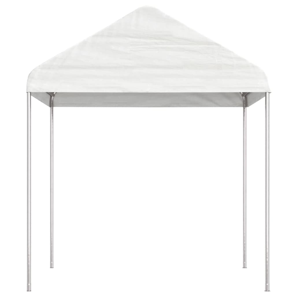 Vidaxl arbor with roof 6.69x2.28x2.69 m polyethylene white