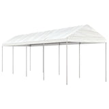 Arbor vidaxl avec toit 8.92x2.28x2.69 m Blanc en polyéthylène