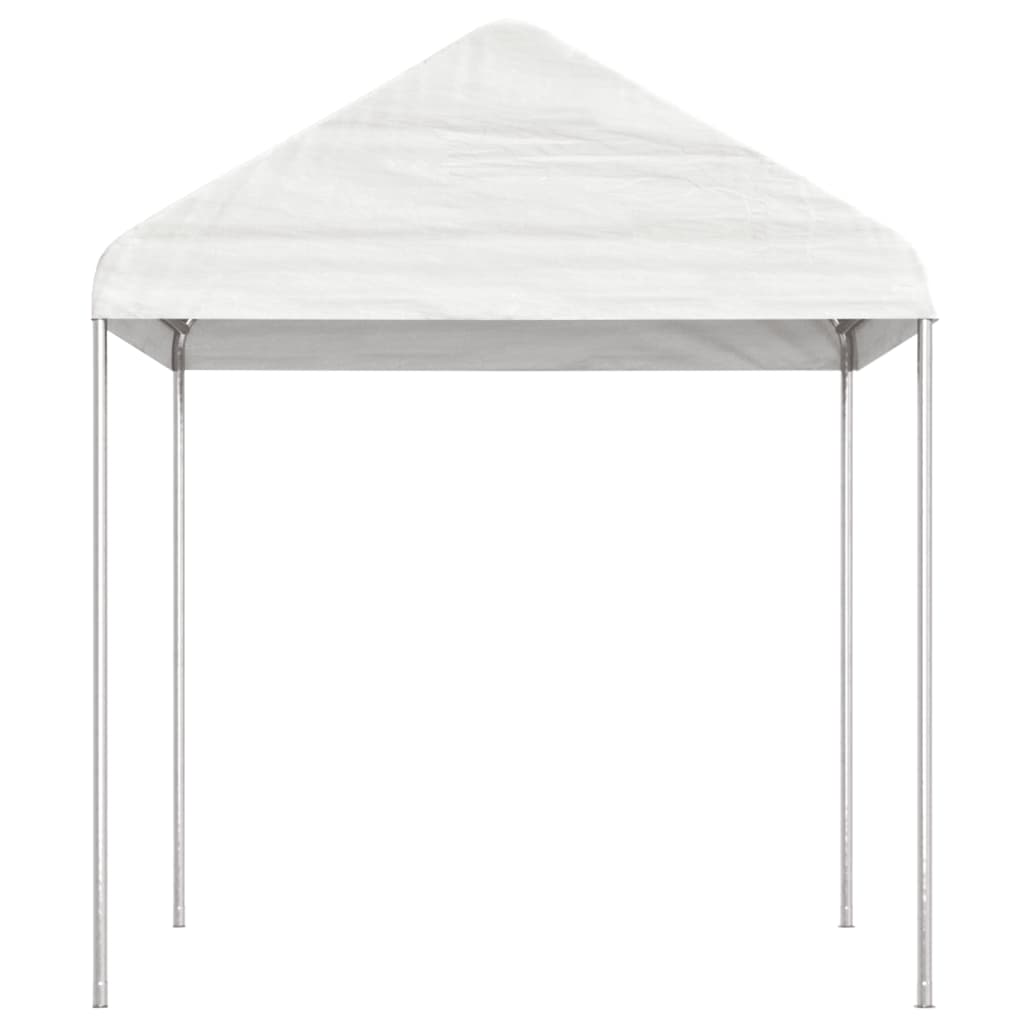 Vidaxl arbor with roof 8.92x2.28x2.69 m polyethylene white