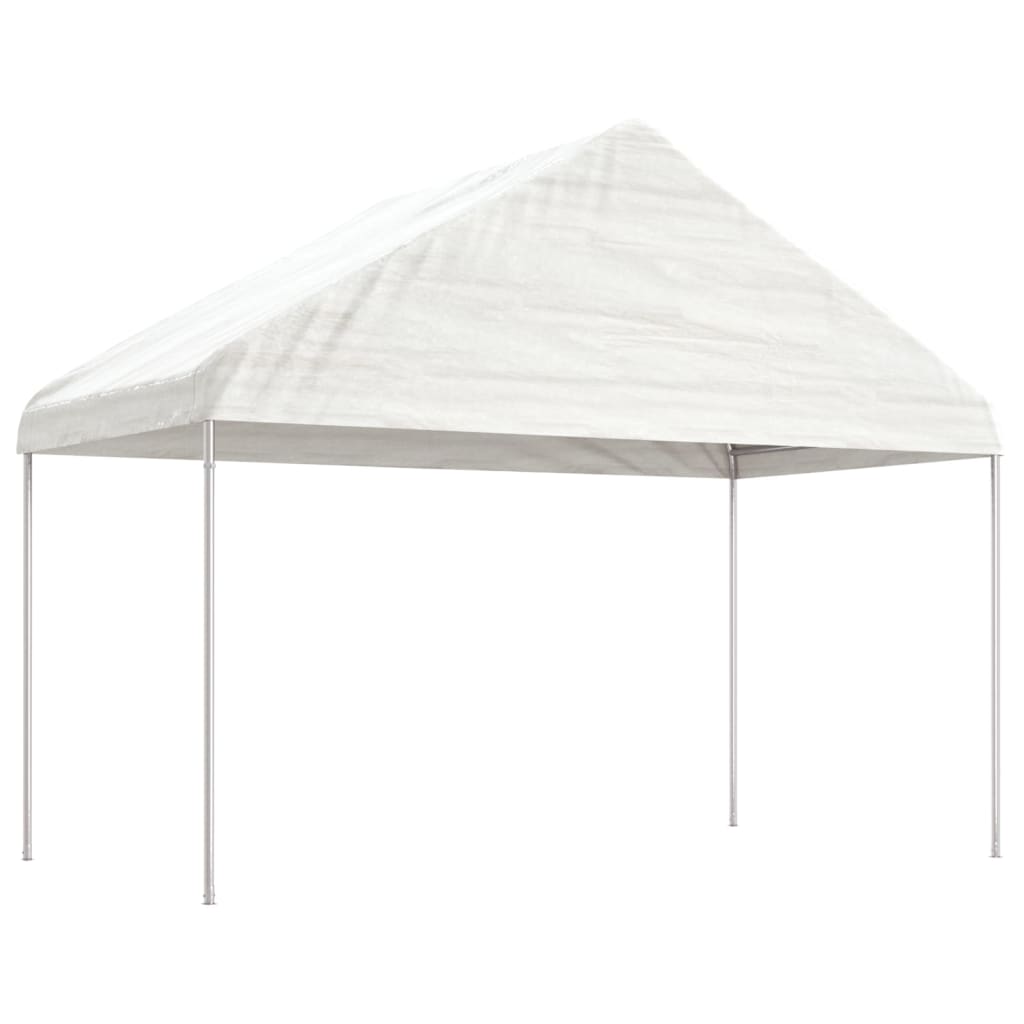 Vidaxl Arbor med tak 8.92x4.08x3.22 M Polyeten vit