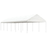 Vidaxl Arbor med tak 13.38x4.08x3.22 M Polyeten vit