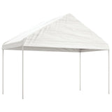 Arbor vidaxl avec toit 17.84x4.08x3,22 m Blanc en polyéthylène