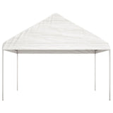 Vidaxl Arbor con techo de 17.84x4.08x3.22 M polietileno blanco