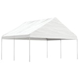 Vidaxl arbor with roof 4.46x5.88x3.75 m polyethylene white