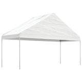 Arbor vidaxl avec toit 4.46x5.88x3,75 m Blanc en polyéthylène