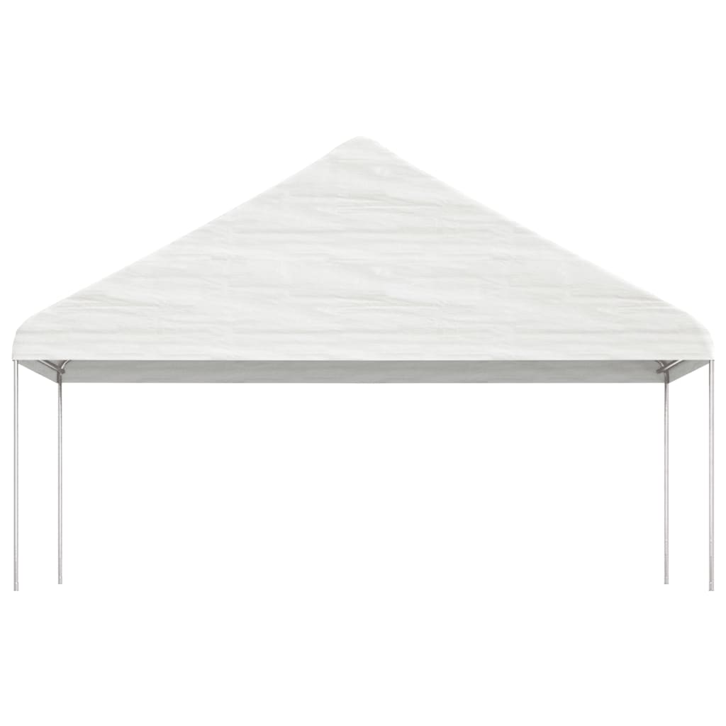 Vidaxl arbor with roof 8.92x5.88x3.75 m polyethylene white