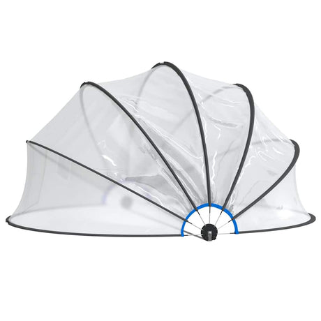 VidaXL Auvent de piscine rond 406x203 cm PVC