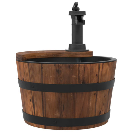 Vidaxxl fontaine à eau avec pompe 28x28x34,5 cm bois de pin massif