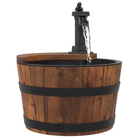 Vidaxxl fontaine à eau avec pompe 28x28x34,5 cm bois de pin massif