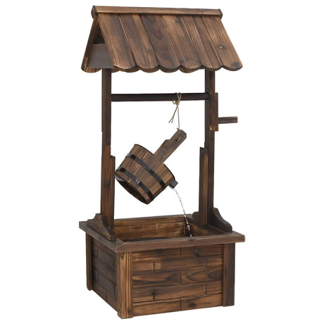 VidaXL fontaine à souhaits avec pompe 57x50x112 cm bois de pin massif