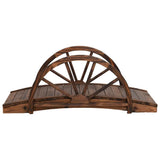VidaXL pont de jardin avec demi-roue 99x50x38 cm bois de pin massif