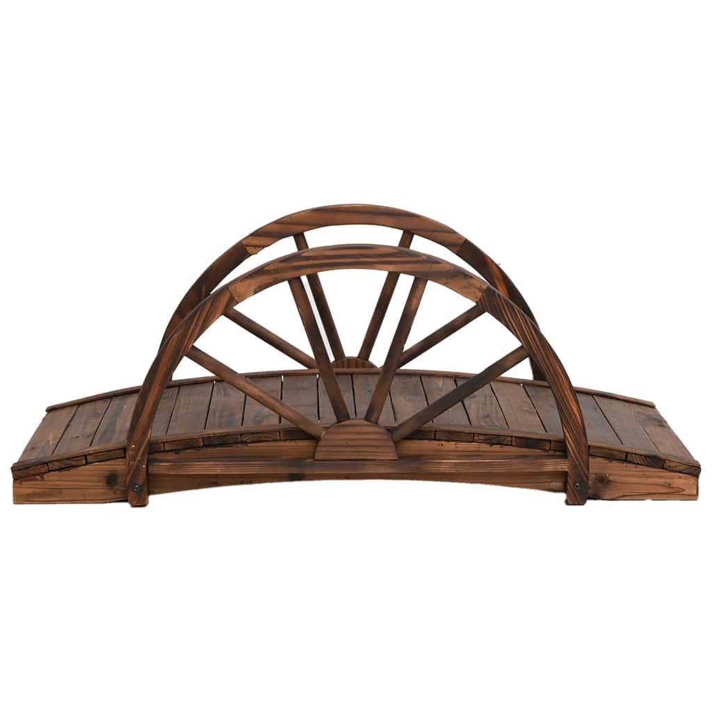 Vidaxl Garden Bridge avec demi-roue 99x50x38 cm