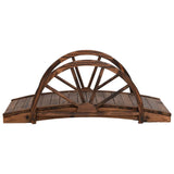 Vidaxl Garden Bridge avec demi-roue 99x50x38 cm