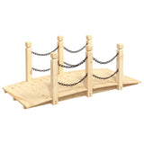 VidaXL pont de jardin avec rails à chaîne 150x67x56 cm bois de pin massif
