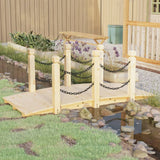 VidaXL pont de jardin avec rails à chaîne 150x67x56 cm bois de pin massif