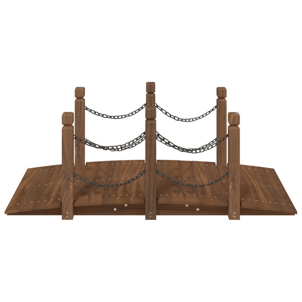 VidaXL pont de jardin avec rails à chaîne 150x67x56 cm bois de pin massif