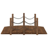 VidaXL pont de jardin avec rails à chaîne 150x67x56 cm bois de pin massif