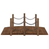 Vidaxl Garden Bridge avec rails de chaîne 150x67x56 cm en pin solide