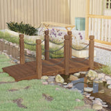 VidaXL pont de jardin avec rails à chaîne 150x67x56 cm bois de pin massif