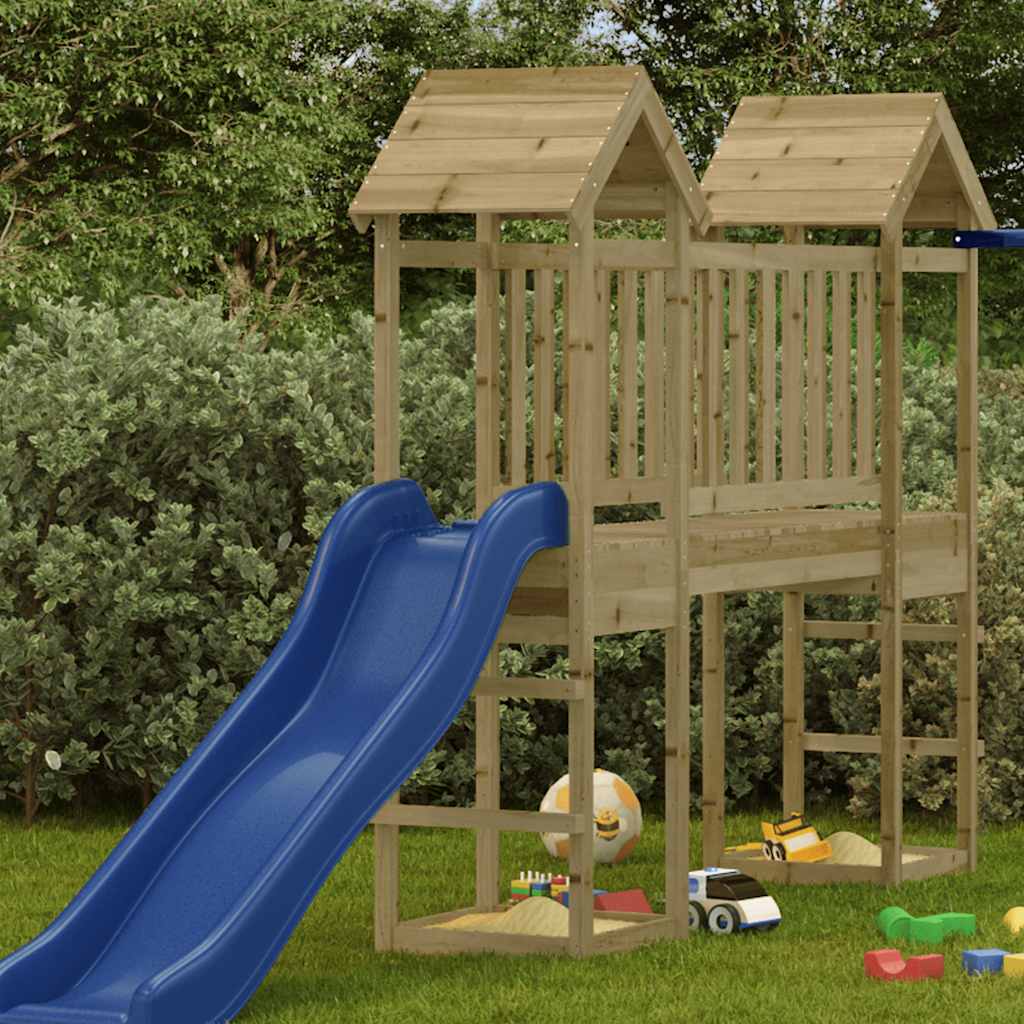 Vidaxl Play Tower 53x46.5x194 cm imprägnierte Kiefern