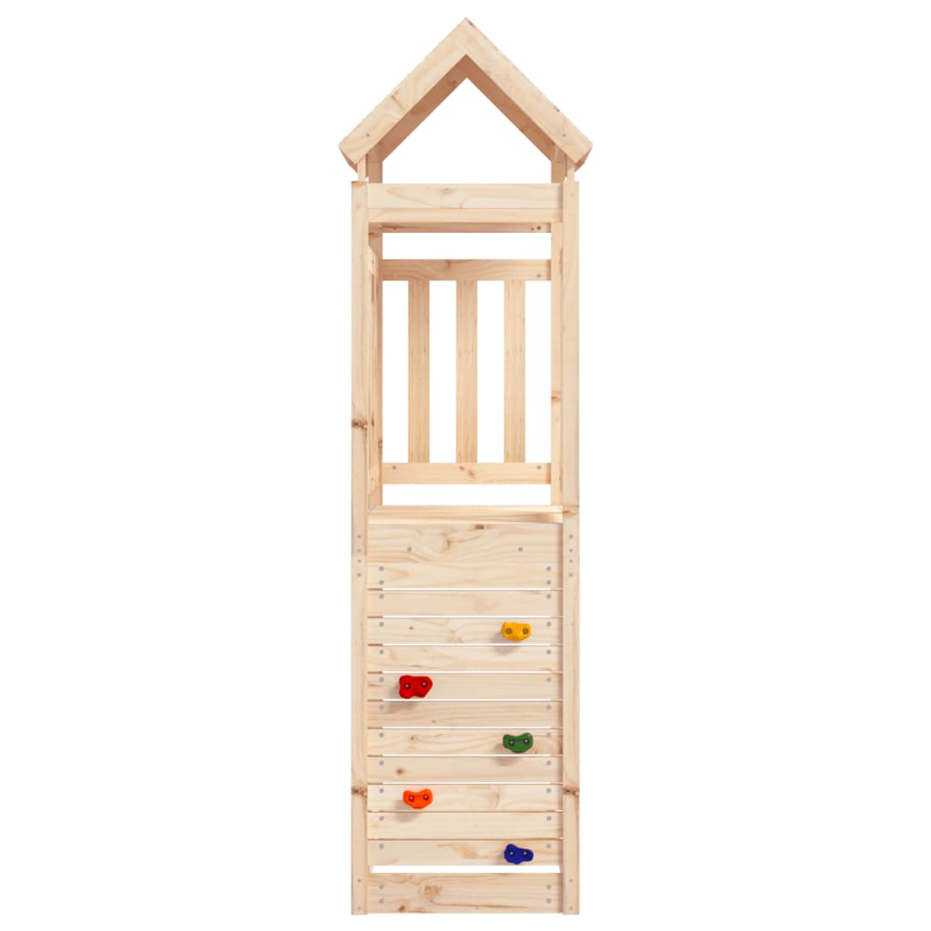 Vidaxl -Spielturm mit Felswand 53x110x214 cm Festkiefer